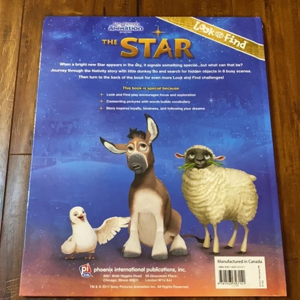 The Star Nativity Look & Find + I Spy Books Christian Christmas 2pc Lot